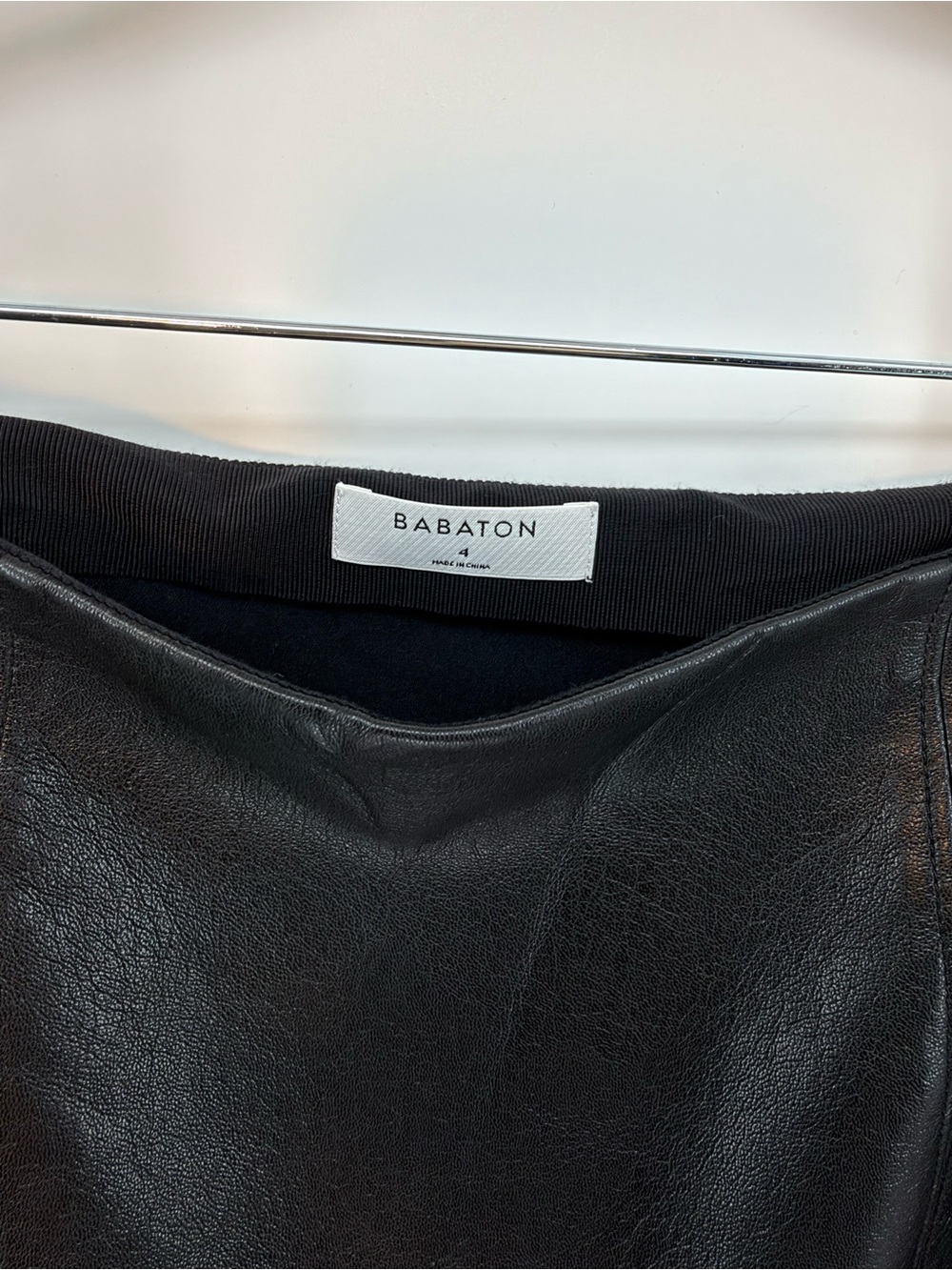 Babaton Black Kids Faux Leather Skirt